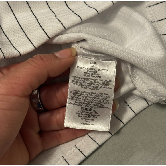 Pepsi Tank Top Women Medium White Black Striped Logo Sleeveless Pullover Jersey - Picture 5 of 7